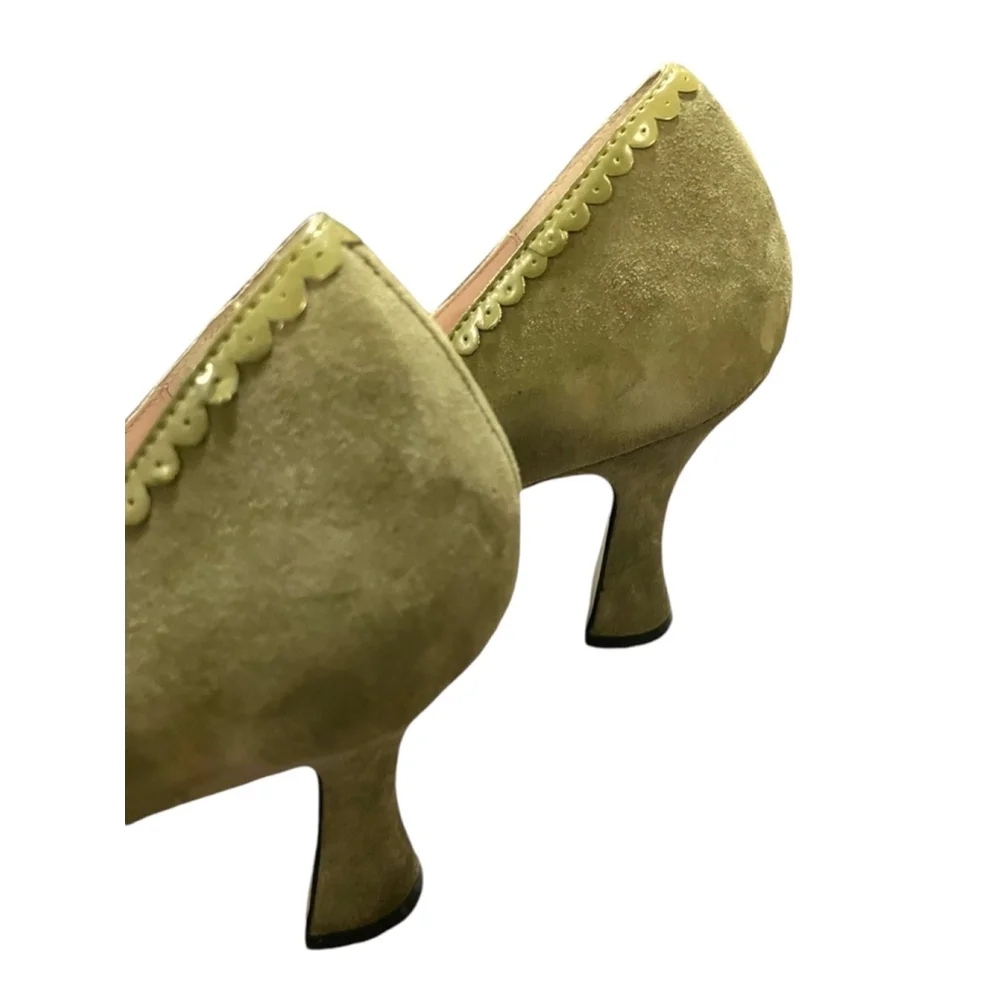 bp Olive Green Mary Jane Heels